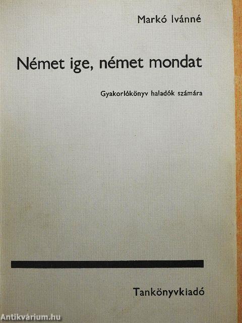 Német ige, német mondat