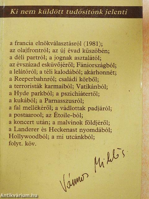 Ki nem küldött tudósítónk jelenti