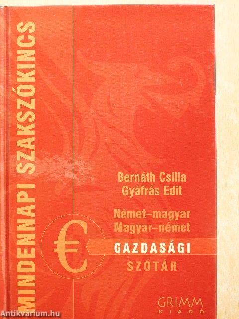 Német-magyar, magyar-német gazdasági szótár