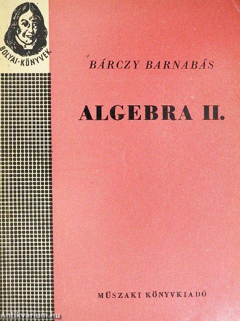 Algebra II.