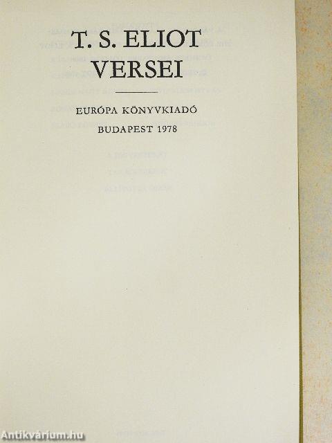 T. S. Eliot versei
