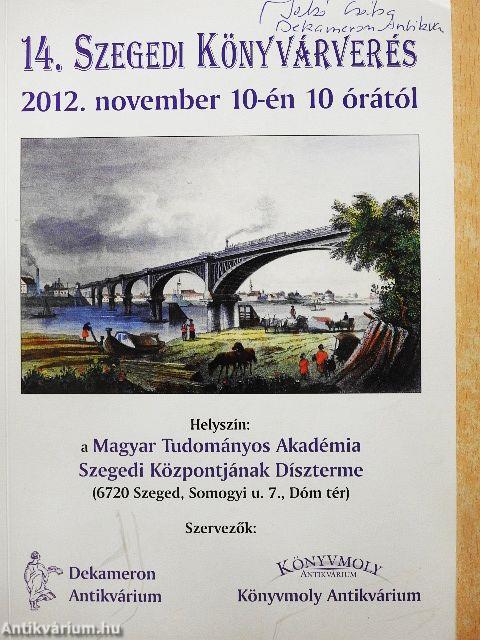 14. Szegedi Könyvárverés