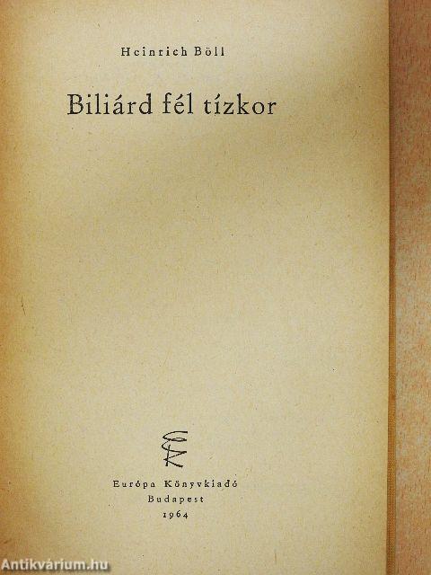Biliárd fél tízkor