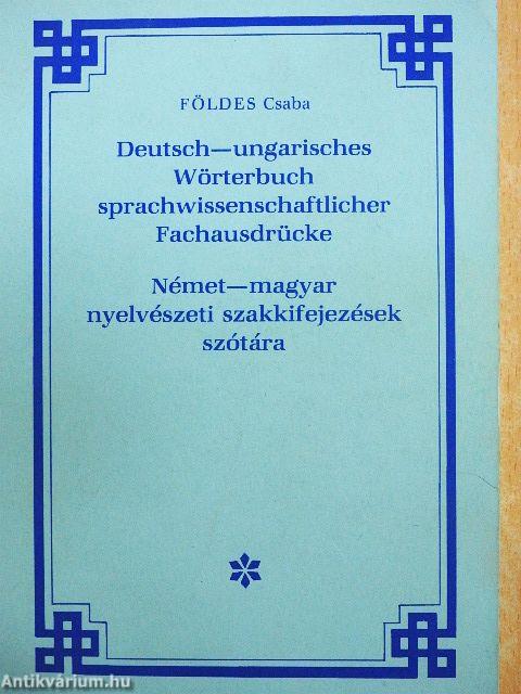 Német-magyar nyelvészeti szakkifejezések szótára