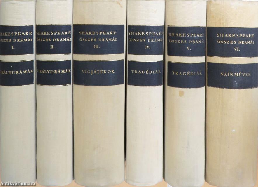 Shakespeare összes drámái I-VI.