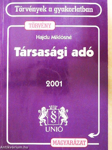 Társasági adó 2001