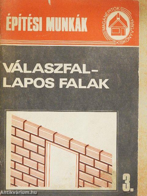 Válaszfal - lapos falak
