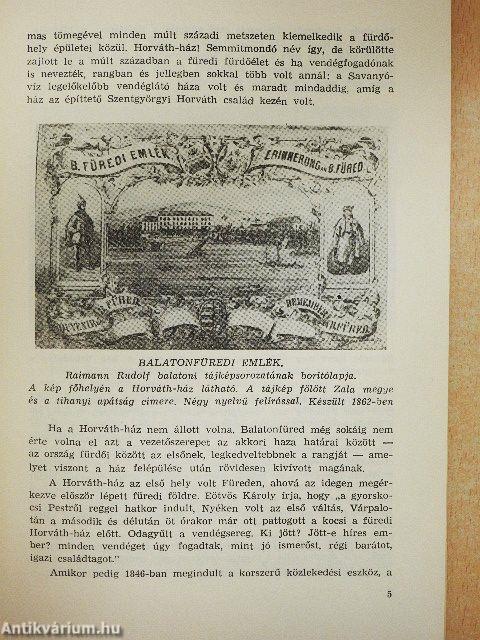 A balatonfüredi Horváth-ház története