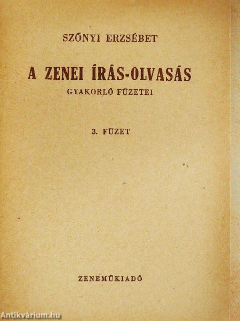 A zenei írás-olvasás gyakorló füzetei 3.