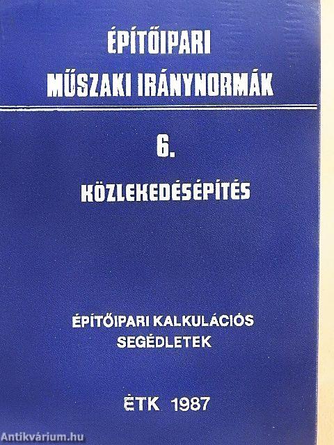 Építőipari műszaki iránynormák 6.