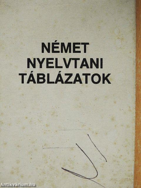 Német nyelvtani táblázatok