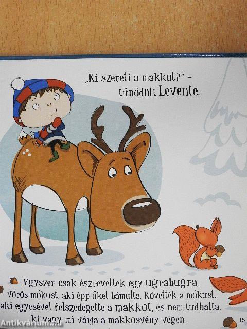 Levente segít a Mikulásnak!