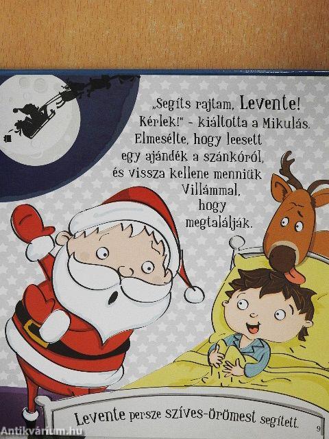 Levente segít a Mikulásnak!