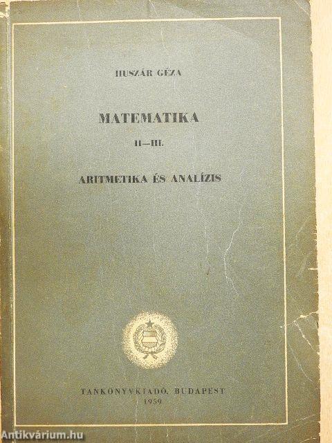 Matematika II-III.