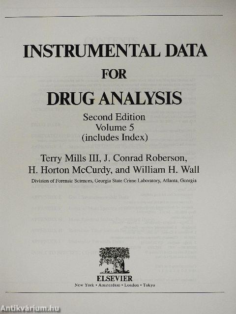 Instrumental Data for Drug Analysis 5.