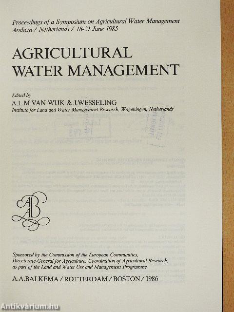 Agricultural Water Management