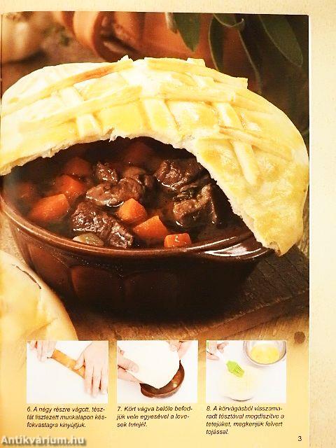 Cseréptálban készült ételek