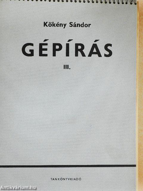 Gépírás III.