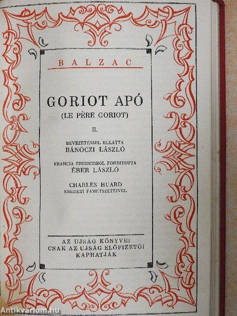 Goriot apó I-II.