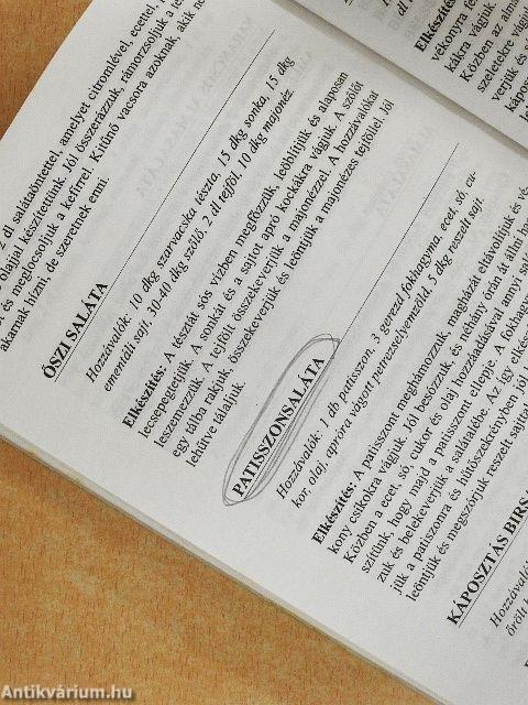 Levesek, mártások, főzelékek, köretek, saláták