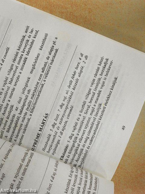 Levesek, mártások, főzelékek, köretek, saláták