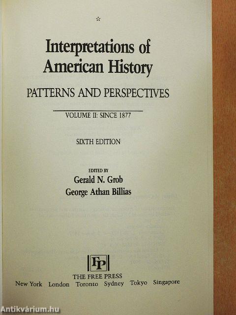 Interpretations of American History II.