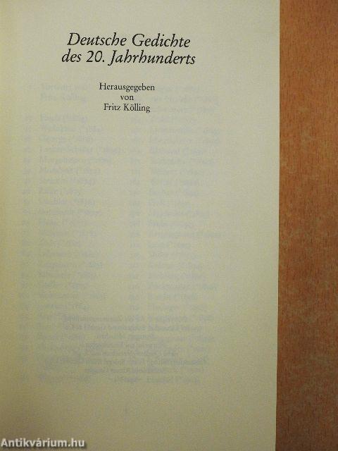 Deutsche Gedichte des 20. Jahrhunderts