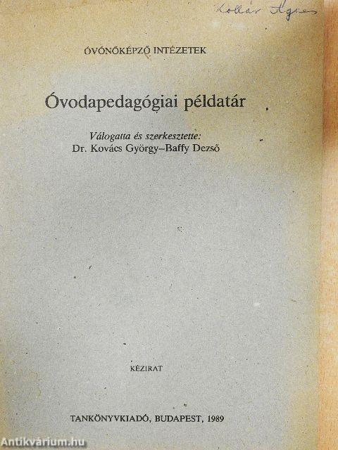Óvodapedagógiai példatár