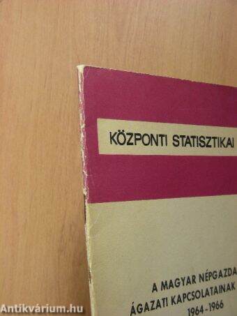 A magyar népgazdaság ágazati kapcsolatainak mérlegei 1964-1966