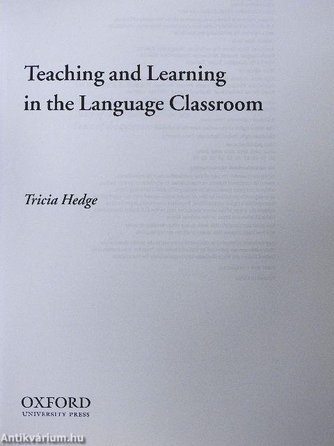Teaching and Learning in the Language Classroom