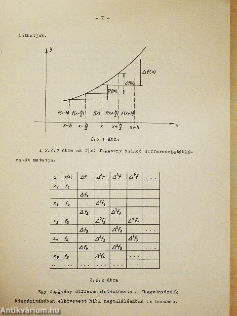 Függvények közelitése. Interpoláció. Numerikus differenciálás és numerikus integrálás