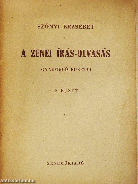 A zenei írás-olvasás gyakorló füzetei 2.
