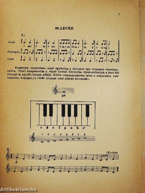 A zenei írás-olvasás gyakorló füzetei 2.