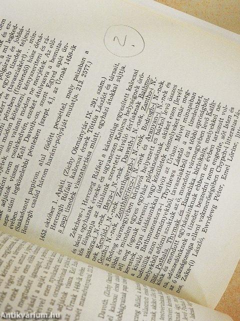 Katymár és környékének középkori oklevelei a Zichy Okmánytárban