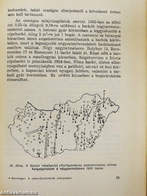 A cukorrépakártevők előrejelzése Magyarországon