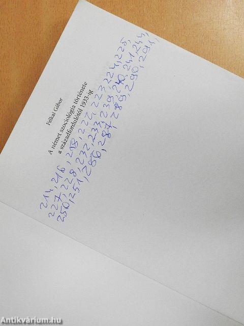 A német szociológia története a századfordulótól 1933-ig I.