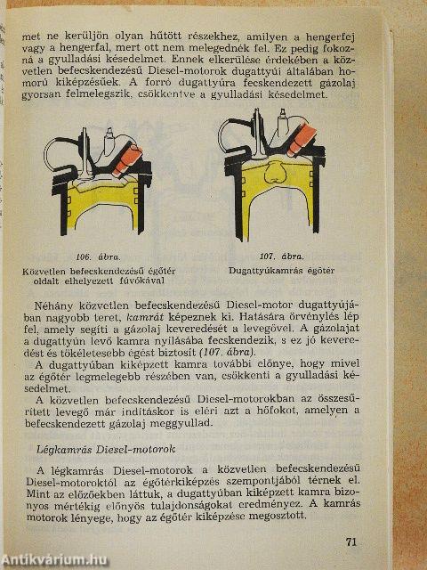 A motorok és gépjárművek szerkezete