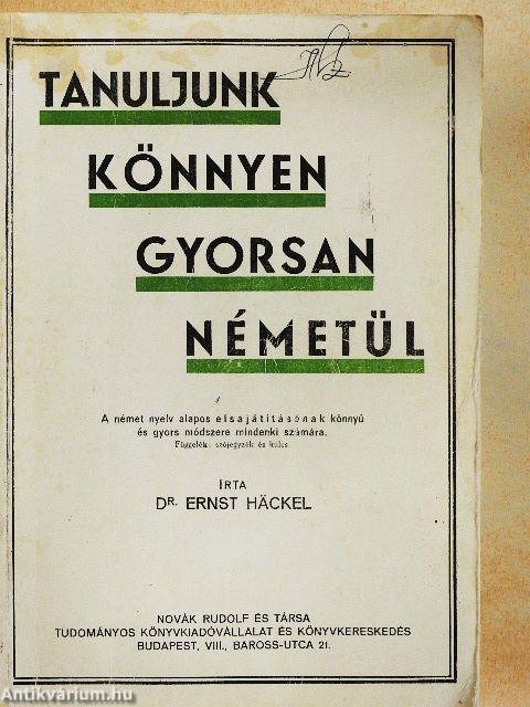 Tanuljunk könnyen, gyorsan németül!