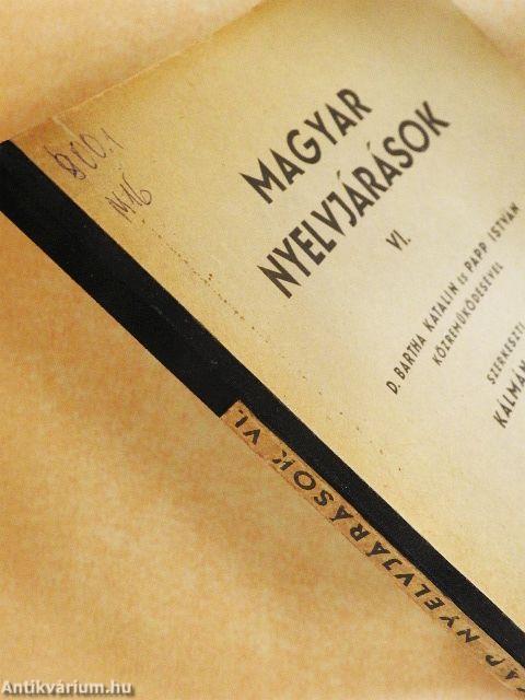 Magyar nyelvjárások VI.