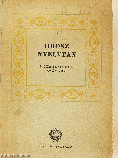 Orosz nyelvtan
