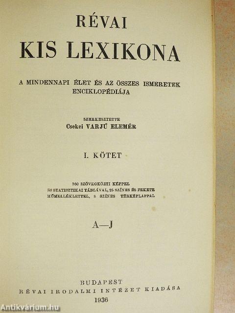 Révai kis lexikona I-II.