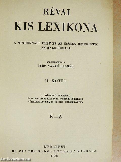 Révai kis lexikona I-II.