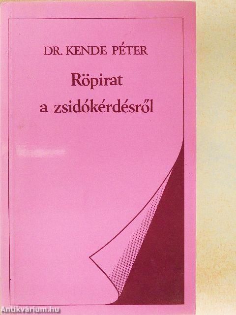 Röpirat a zsidókérdésről