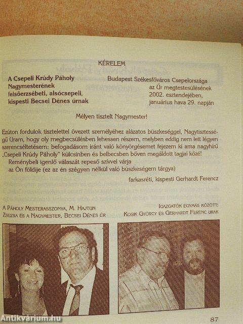 Étkek és páholybéli írások