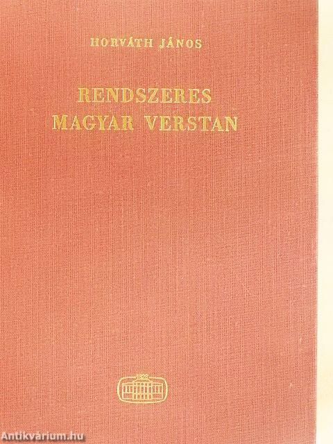 Rendszeres magyar verstan