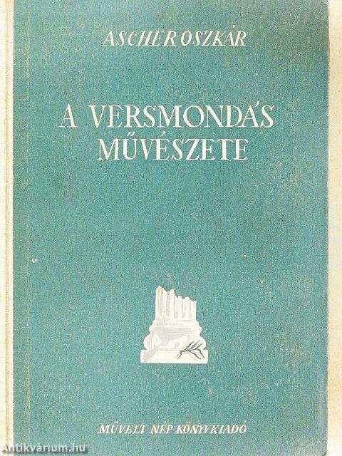 A versmondás művészete és a színpadi beszéd