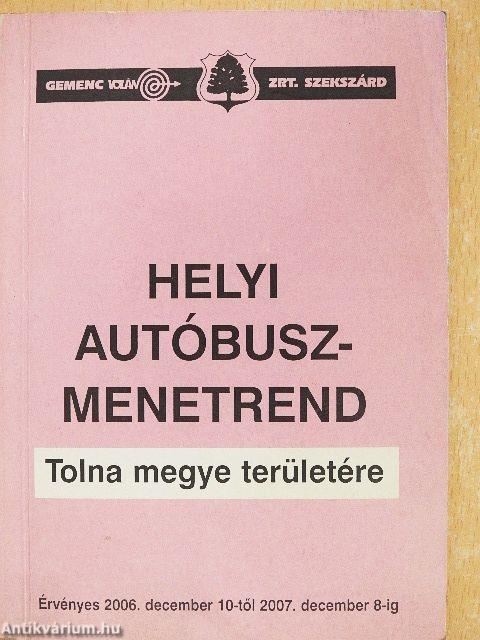 Helyi autóbusz-menetrend 