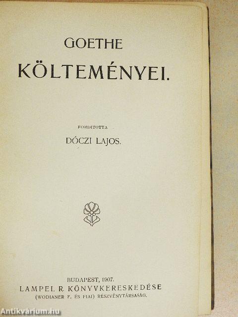 Goethe költeményei