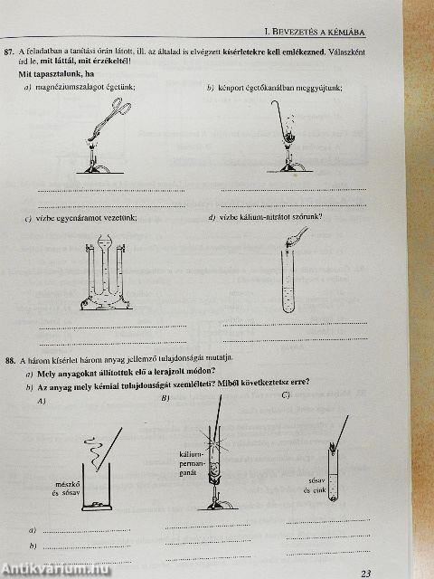 Kémia feladatsorozatok általános iskolásoknak 7. osztály