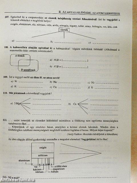 Kémia feladatsorozatok általános iskolásoknak 7. osztály